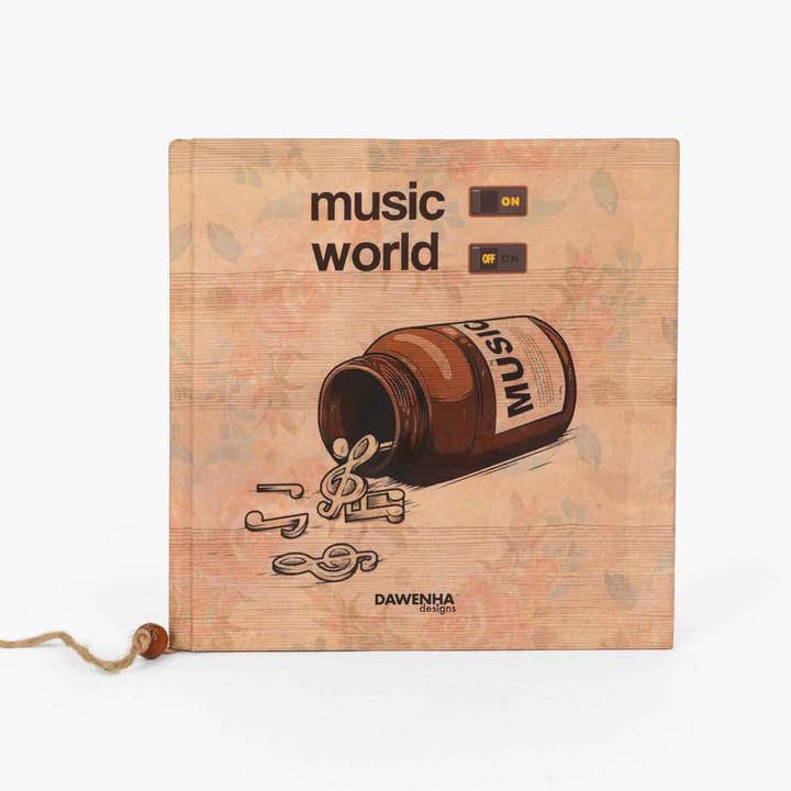Tænd musik PÅ vintage notesbog for engroshandel hos Dawenha