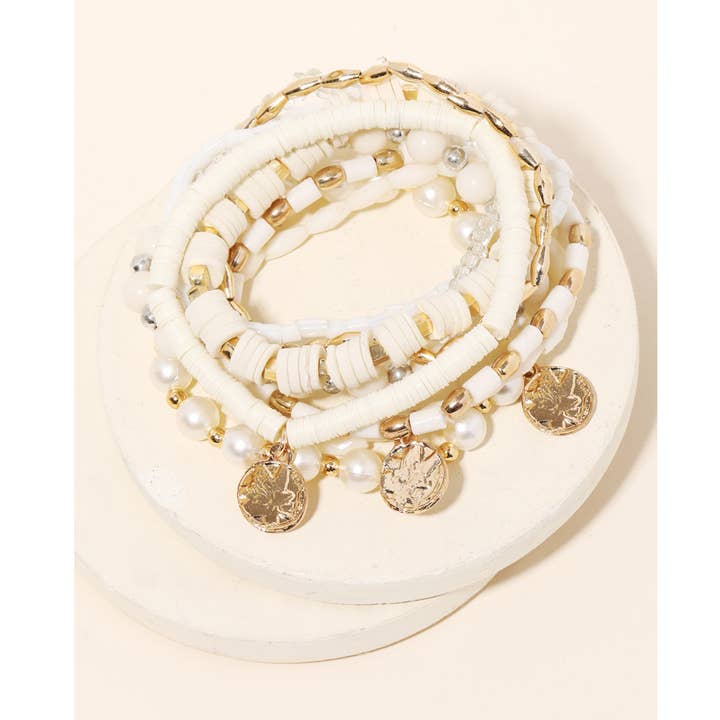 Assorted Disc Bead Stackable Bracelet Set for wholesale by Anarchy Street