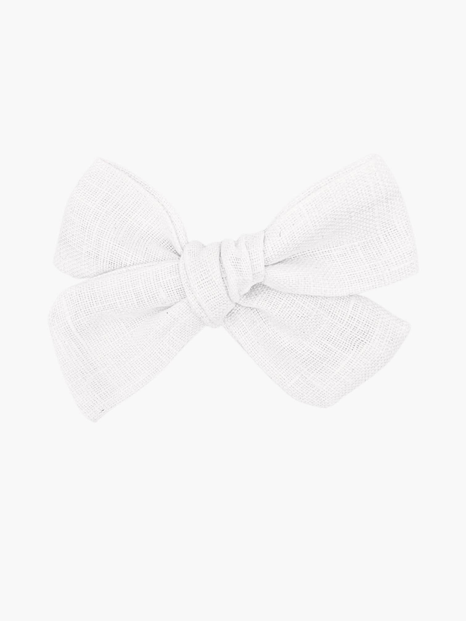 Liv & Loke - Wholesale Haarstrik - Kinderen - Ester Linen Bow - Wit