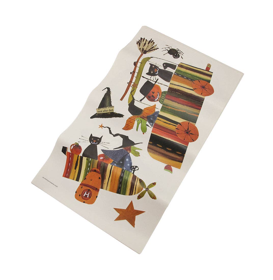 Things2Die4 – Engroshandel Vindues- og vægklistermærke – 23-delt vintage-inspireret Halloween vægdekoration af Jane Kitching, med hekse, katte og græskar til charmerende og uhyggelige forvandlinger af hjemmet til højtiden2