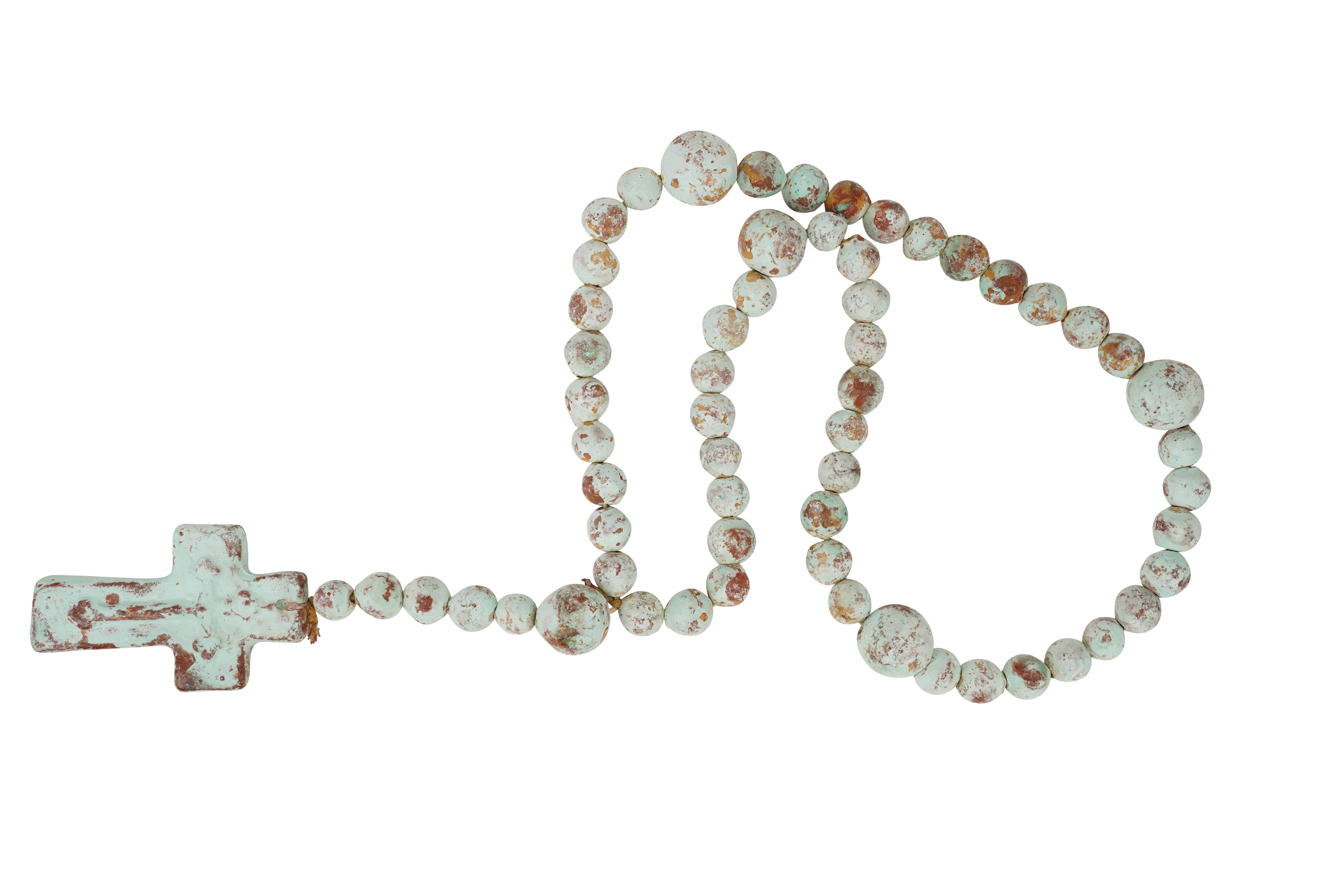 My Amigos Imports - Wholesale Prayer Beads Necklace - Hope Clay Rosary-Beads-Gorgeous-6 Sizes-Handmade-Turquoise24