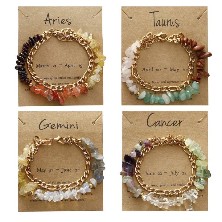Pulsera de Sanación con Cristales del Zodiaco – Colección Guardián para venta al por mayor de Otterware