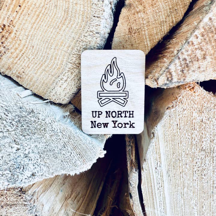 CUSTOM Up North Engraved Wood Magnet© Aurora North Home™ for wholesale by Aurora North Home