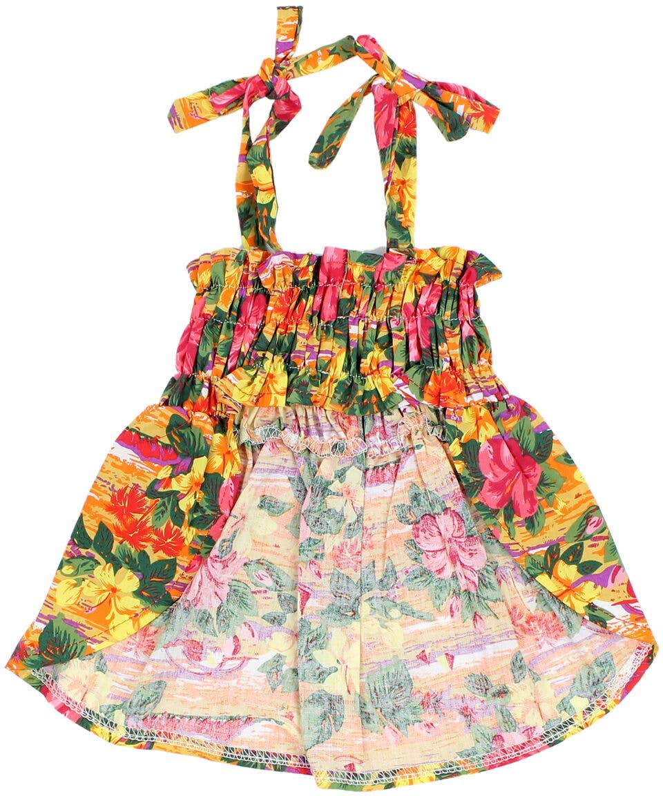 Parisian Pet® – Großhandel Haustierkleid – Hund – Hawaiianisches Kleid – Lebhaftes Blumenmuster Hundekleid1
