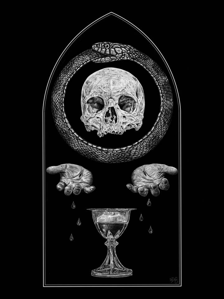 Golgotha 8,5 x 11 Imprimer pour la vente par Death of Seasons