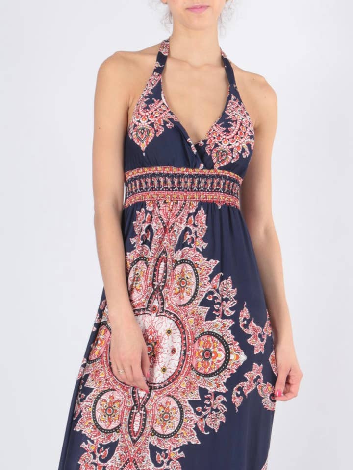 Printed long dresses REF. 1257 for wholesale by LÉA & LUC