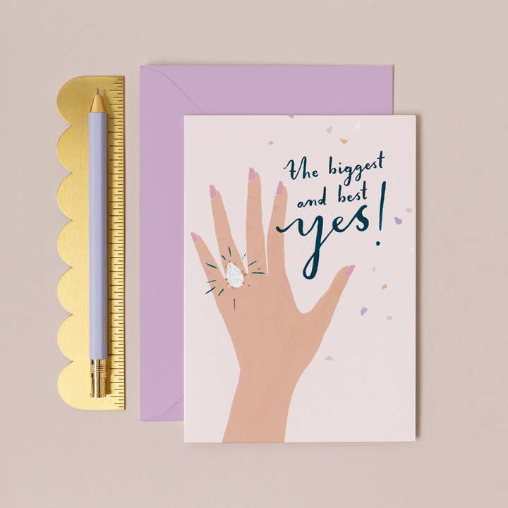 Sister Paper Co. – Engroshandel Forlovelseskort – Hånd Engagement Cards | Tillykke kort | Diamantring1