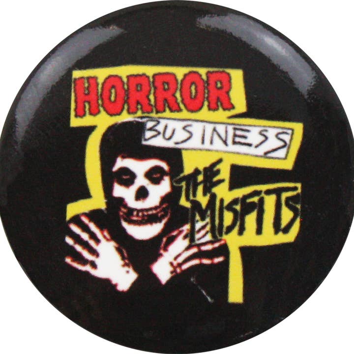 Square Deal Recordings & Supplies - Vendita all'ingrosso Spilla da bavero - Pulsante Pin-on da 1,25 pollici - Misfits, The - «Horror Business»