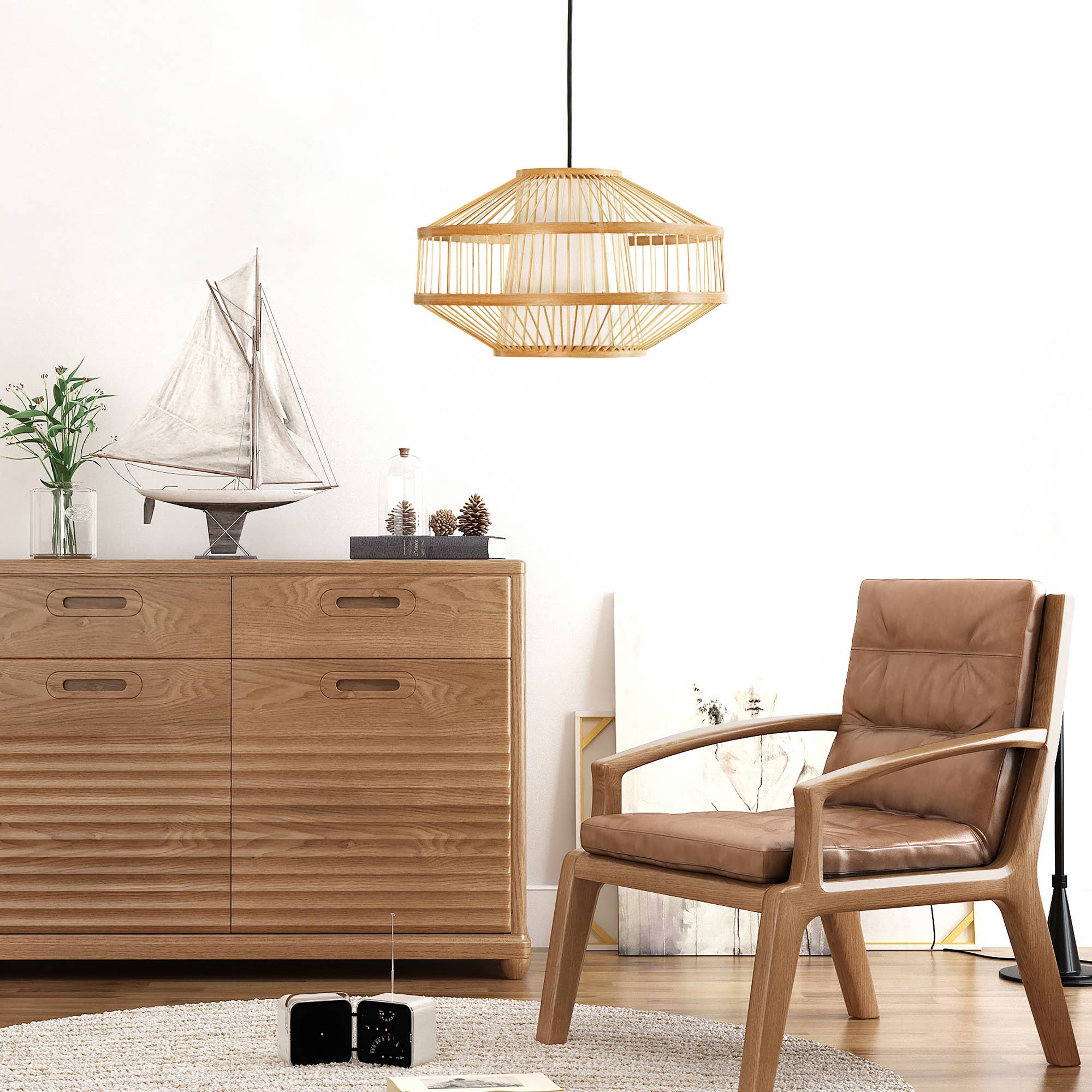 Quickway Imports – wholesale Chandelier/hanging light – Modern Bamboo Lantern Pendant Lamp Hanging Light Shade2