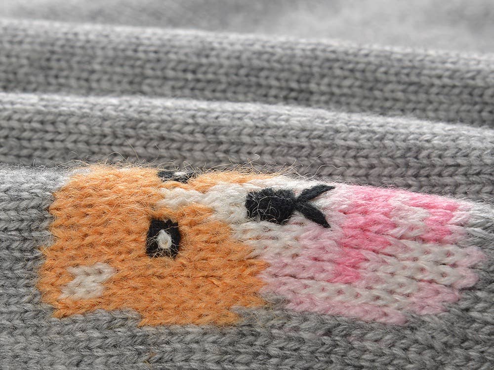 Cinza Conjunto de Outono 2025 de Cardigã e Saia de Malha Bordada SET244 para venda a revendedores na Faire9