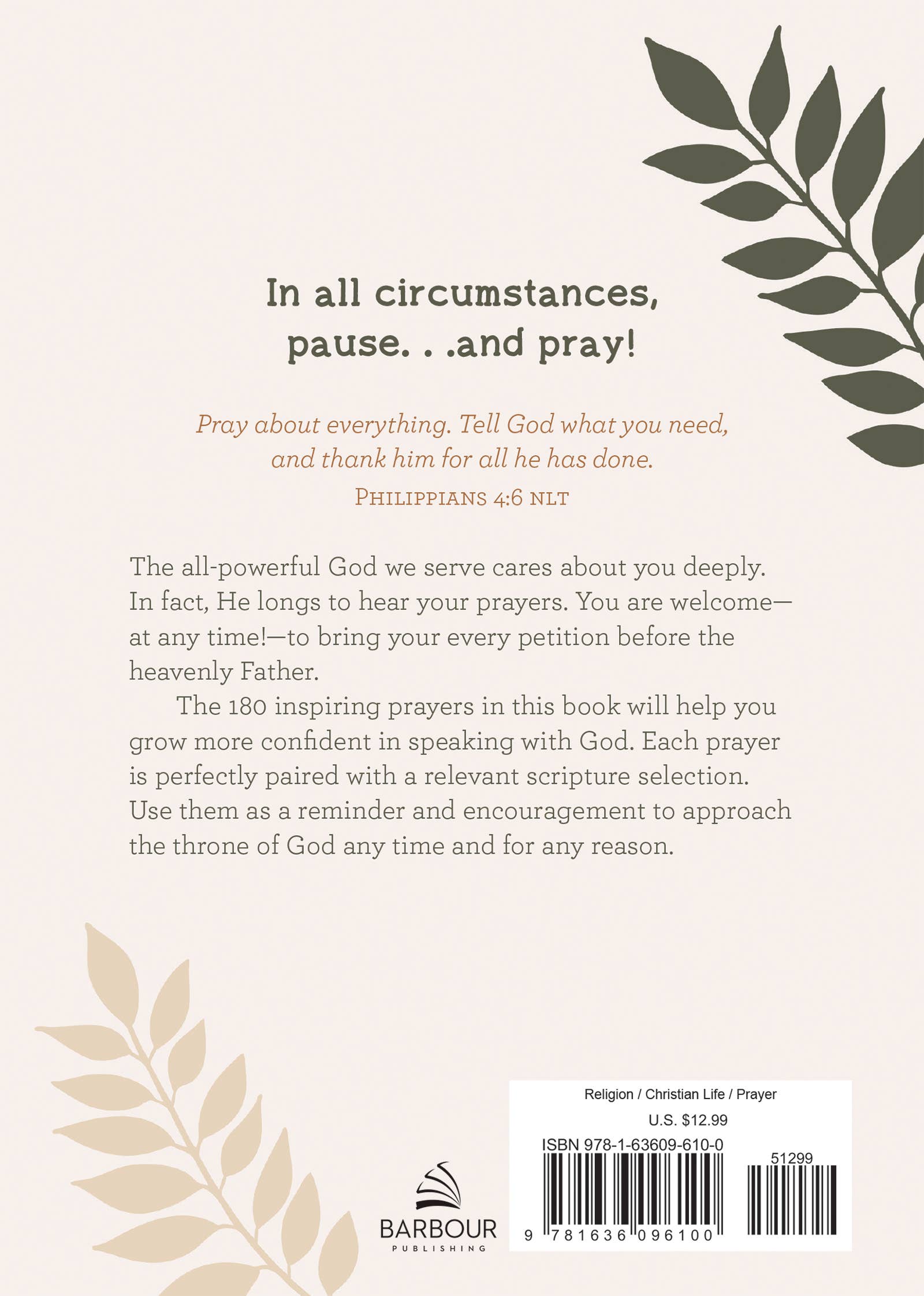 Barbour Publishing, Inc. - Wholesale Religion - Pause and Pray :180 Encouraging Devotional Prayers for Women4