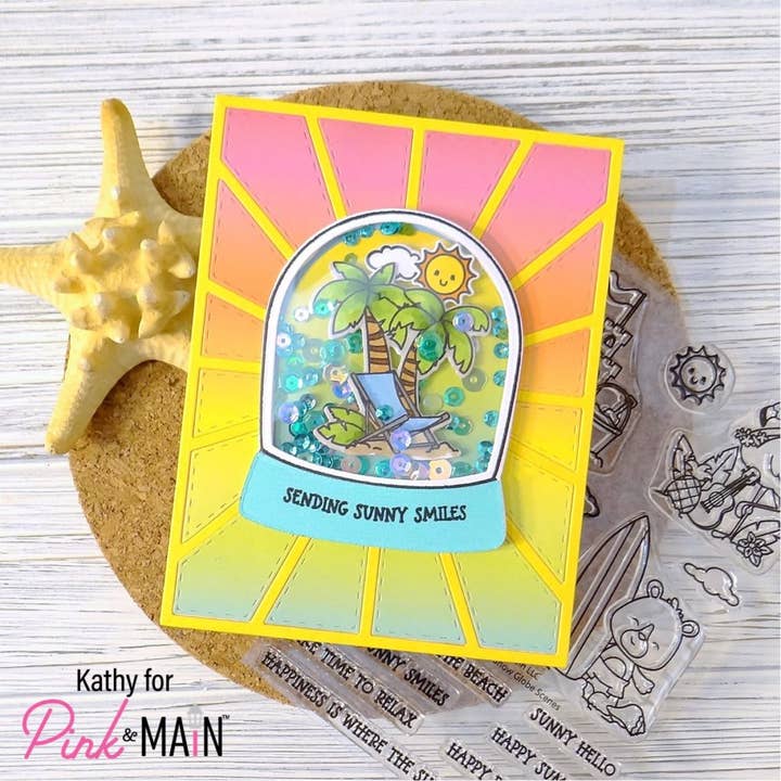 Pink and Main - Wholesale Rubber/decorative stamp - Empty Snow Globe10