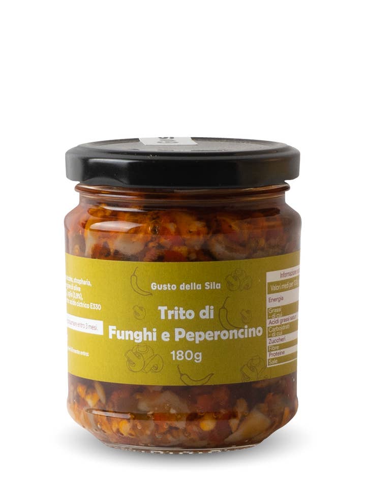 CHAMPIÑONES PICADOS Y GUINDILLA para venta al por mayor de Gusto della Sila