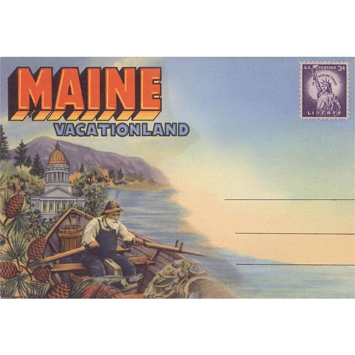 Postcard PF-138 Maine Vacationland for wholesale by Found Image Press
