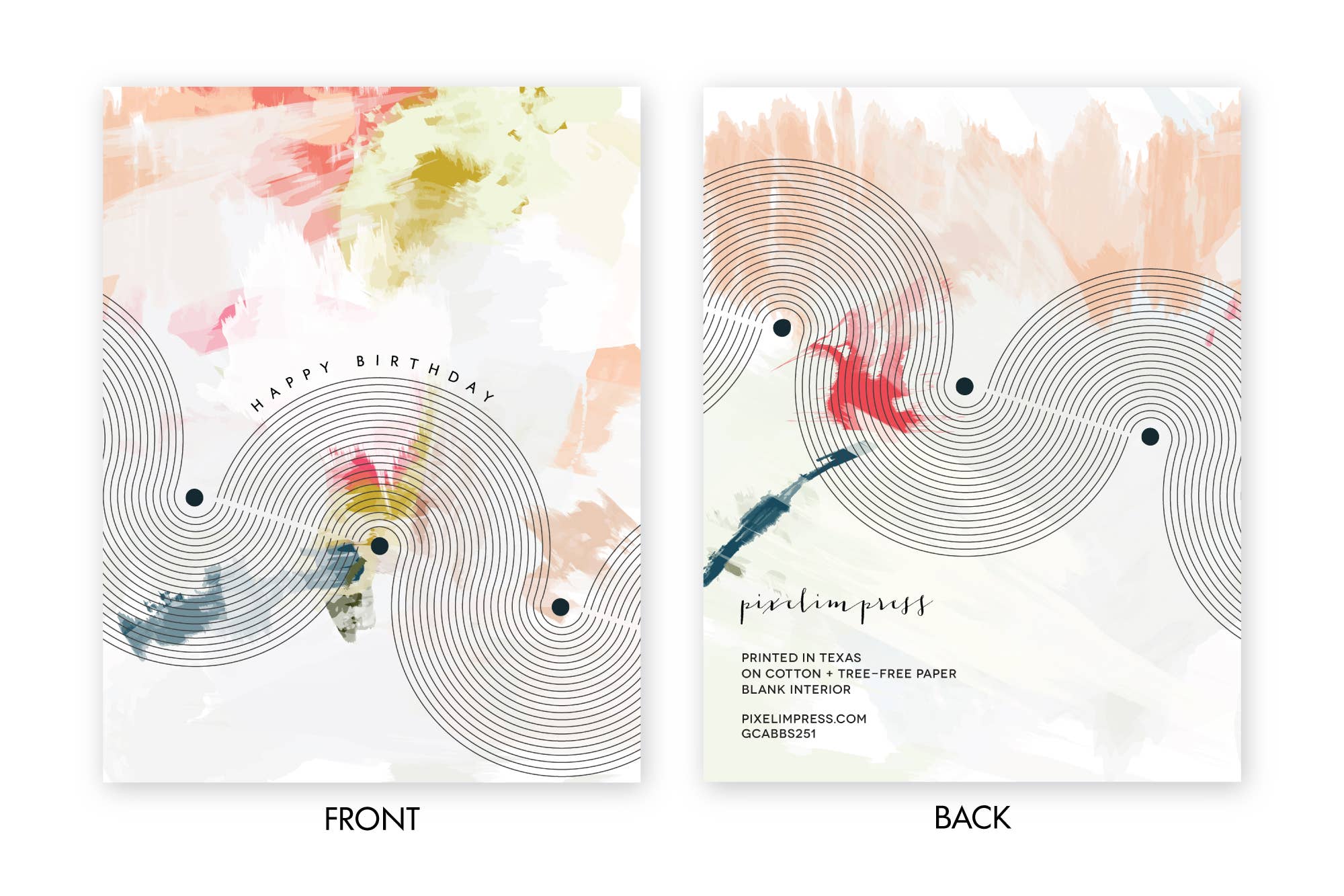 pixelimpress - Wholesale Birthday Card - HAPPY BIRTHDAY Bright Colorful Modern  Greeting Card1