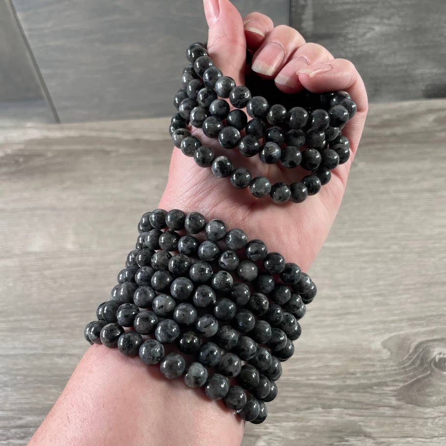 Keystone Crystals - Wholesale Beaded Bracelet - 8mm Round Gemstone Beaded Bracelets – Assorted Crystals Bulk75