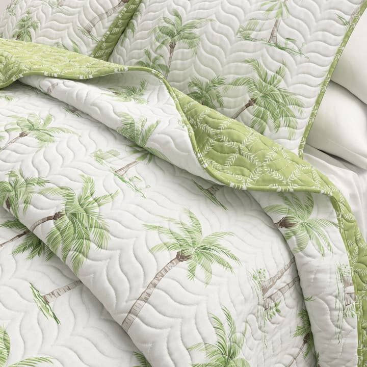 West Palm Trees Coastal Quilt Set - Coronado Collection for wholesale on Faire