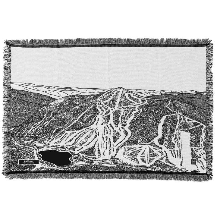 Cannon, Deken voor skipistekaart van New Hampshire voor wholesale door Benoit's Design Co.