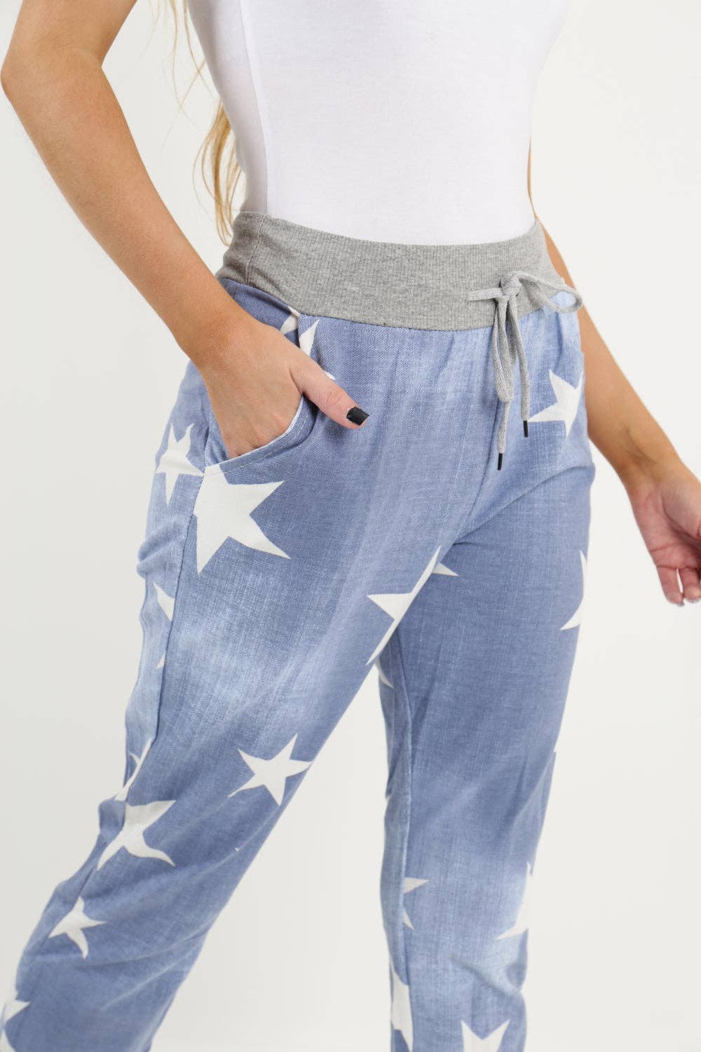 Miss Bold – wholesale Byxor - Dam – Italienska stjärntryckta fickor Bomullsbyxa för damer17