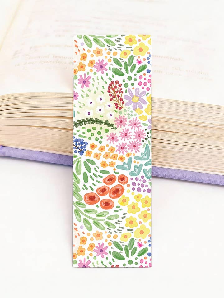 Segnalibro fiori in fiore amanti dei libri lettura per la vendita all'ingrosso da parte di Aniet Illustration