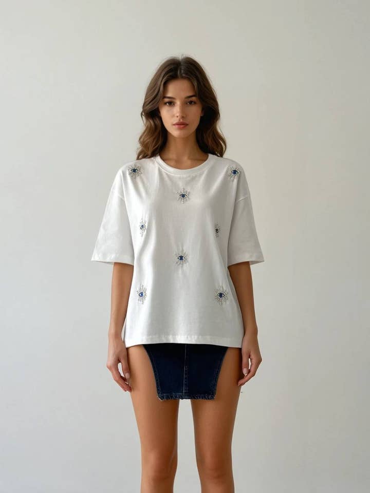 T-shirt Olho Mau por atacado de Anaz