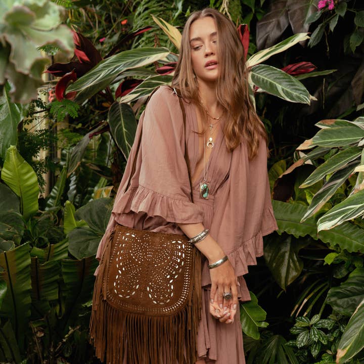 Whiskey Silver California Sister Butterfly Bag Whiskey/Silver for wholesale on Faire0