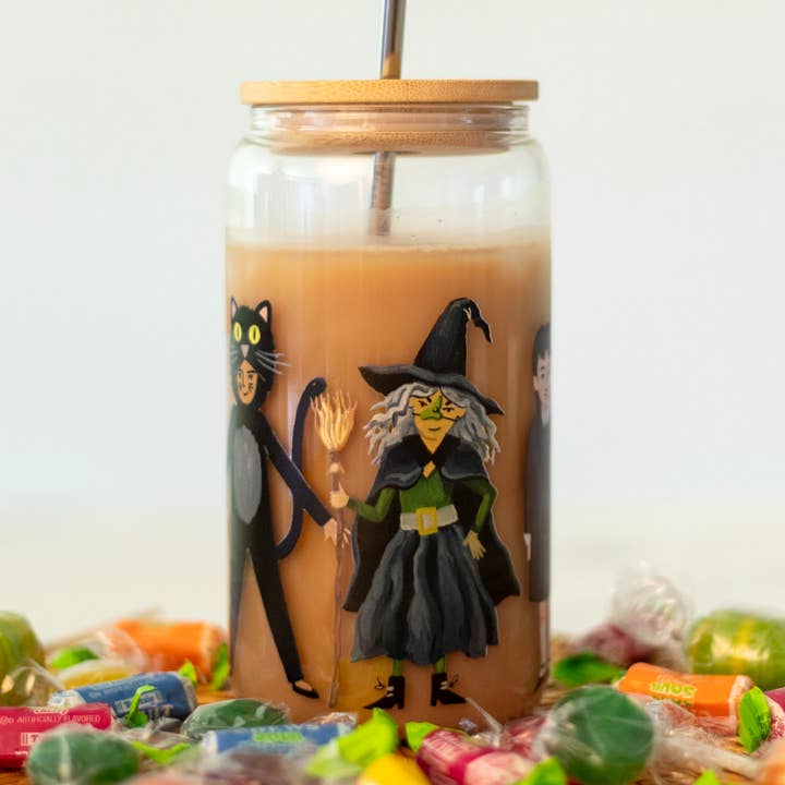 Trick-Or-Treaters Glass Can for wholesale by 1canoe2 | One Canoe Two Paper Co.