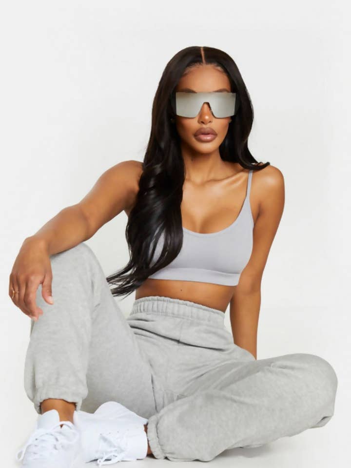 JOGGINGS DÉCONTRACTÉS GRIS CHINÉ pour la vente par J5FASHION