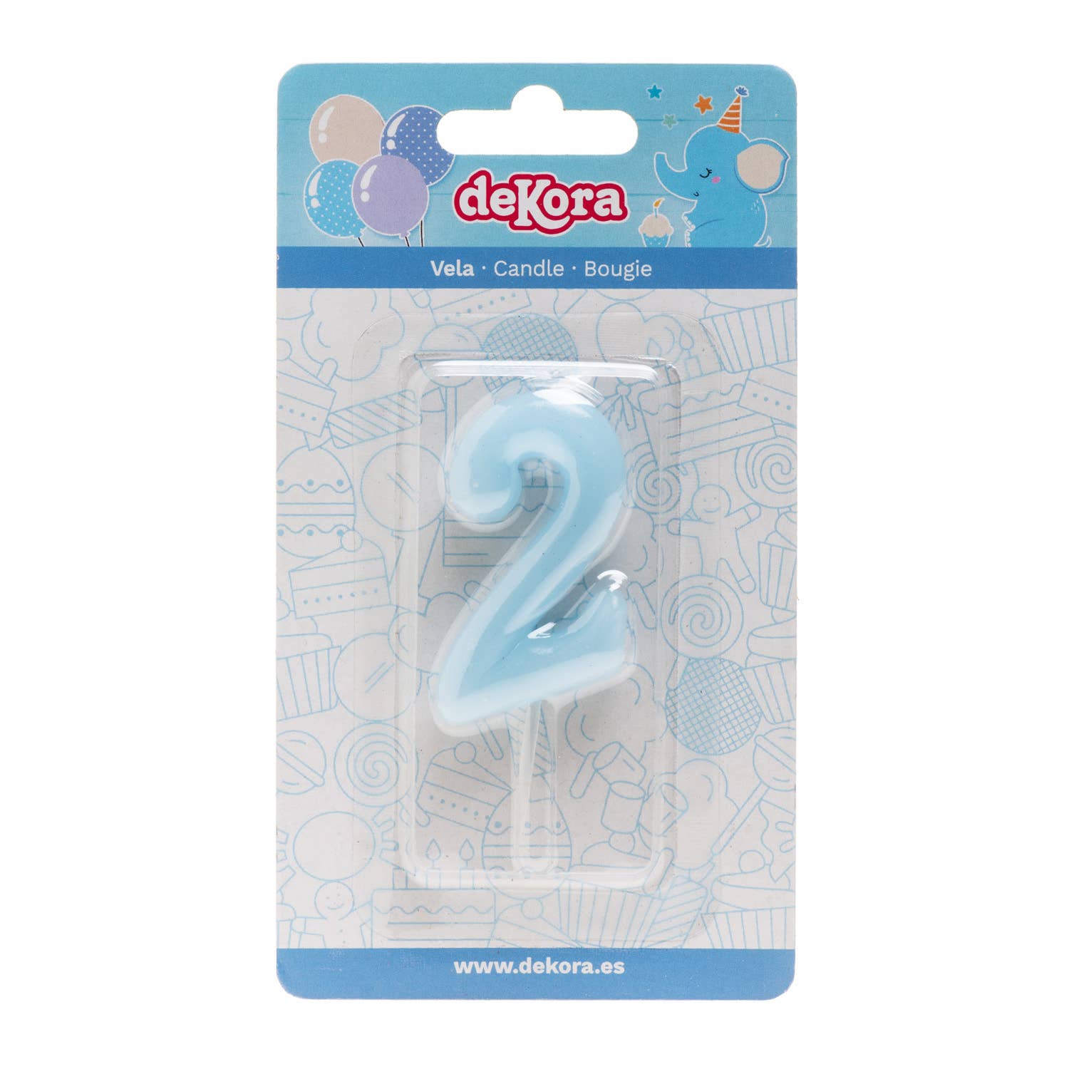 Azul Claro Vela de cumpleaños para decorar tartas, azul bebé de venta al por mayor en Faire6