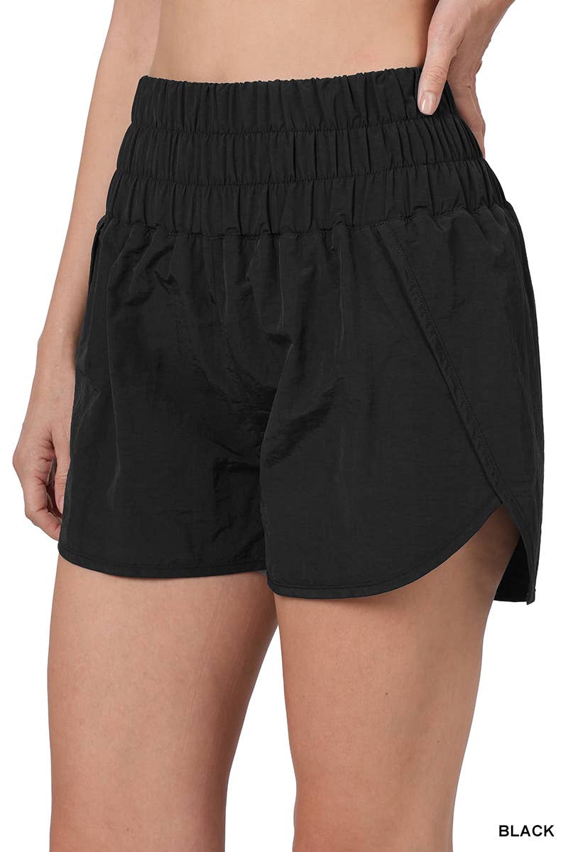42POPS - Wholesale Athletic Shorts - Women's - `. Windbreaker shorts w/ lining & mesh pocket2