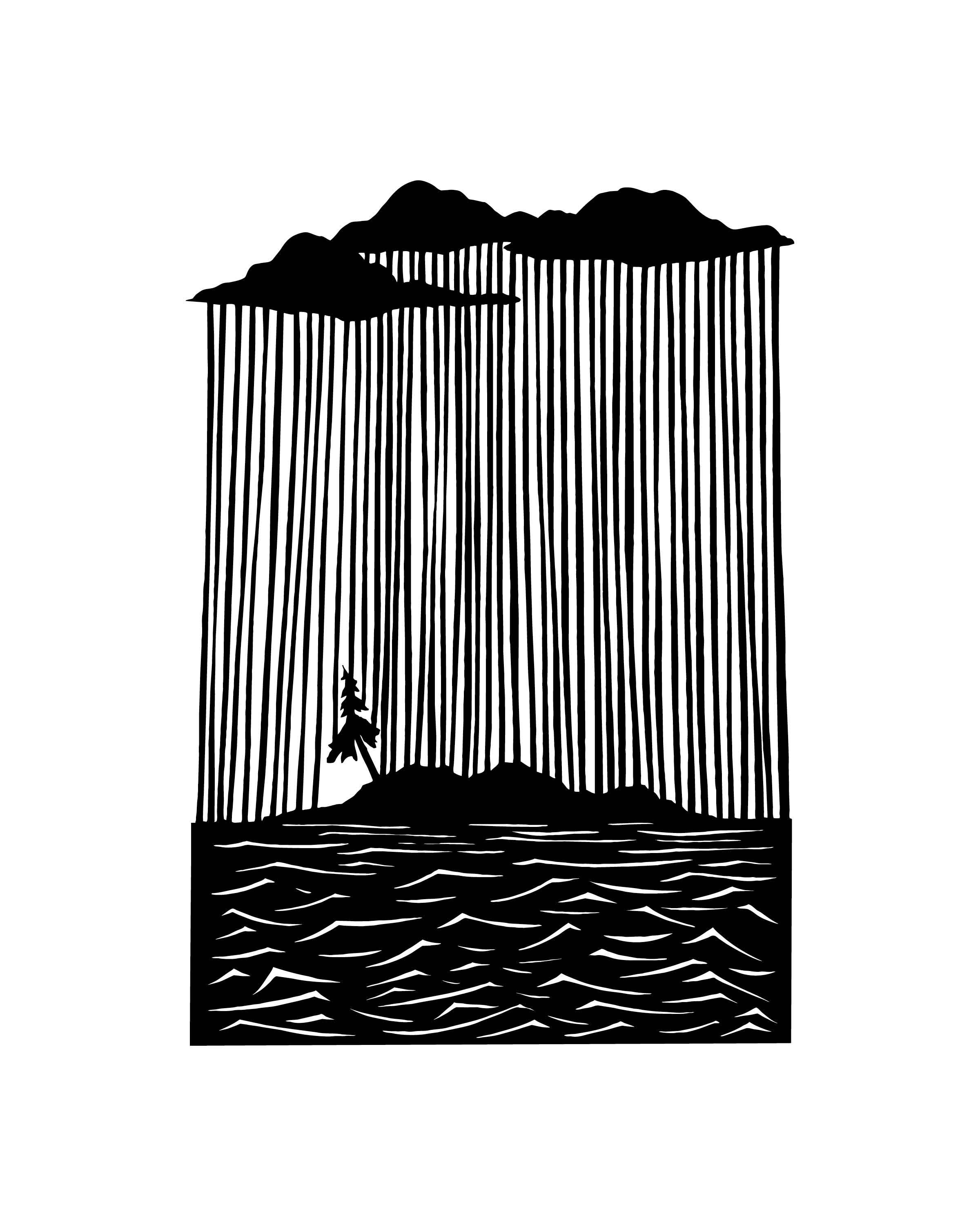 Anna Brones - Wholesale Art Print - "Rainy Island" 8x10" Print1