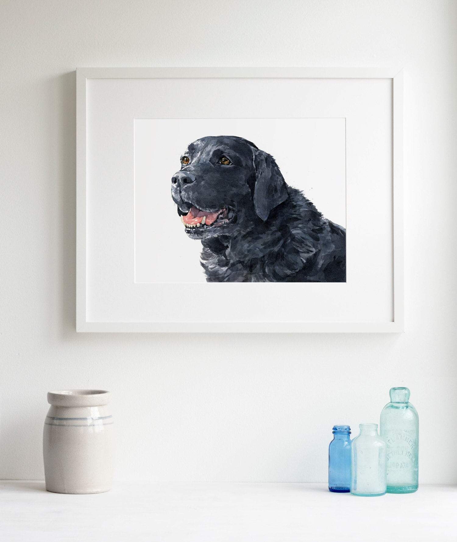 Studio Tuesday - Wholesale Art Print - Black Lab Dog Art Print, Labrador Retriever Watercolor