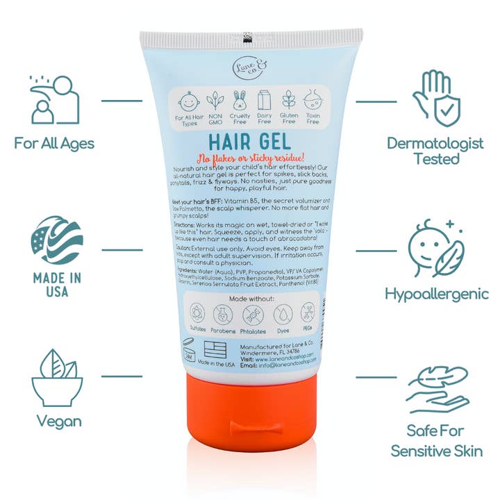 Lane & Co - Wholesale Hair Tamer - Kids & Baby - Hair Gel for kids | Vegan | 4oz5