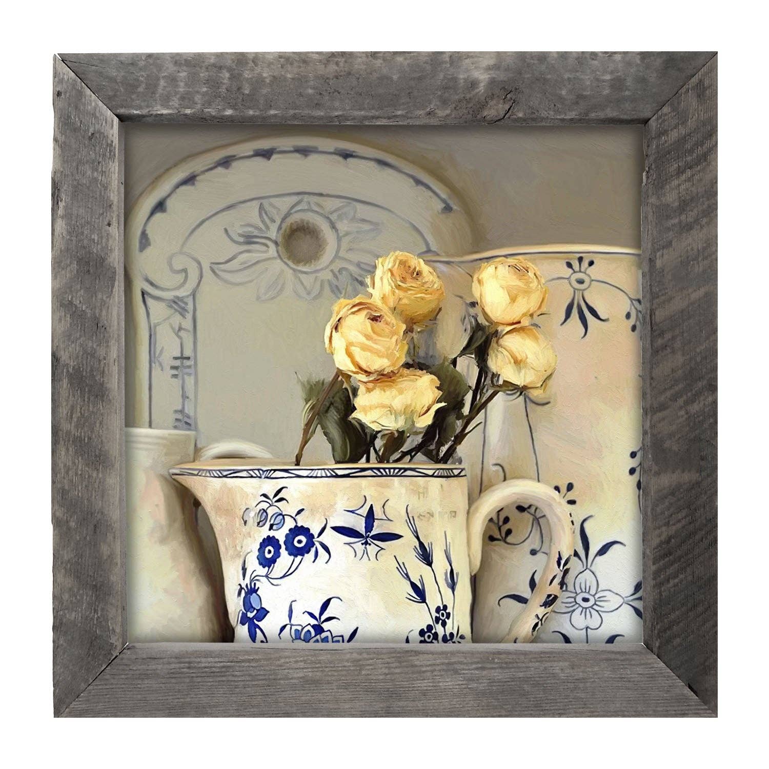 ginger blue - Wholesale Art Print - Yellow Roses in vase1