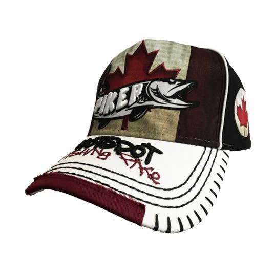 Cap Piker Canada – schwarze Cap mit weißem Schirm und Kanadischer Flagge für den Großhandel von Hotspot Design