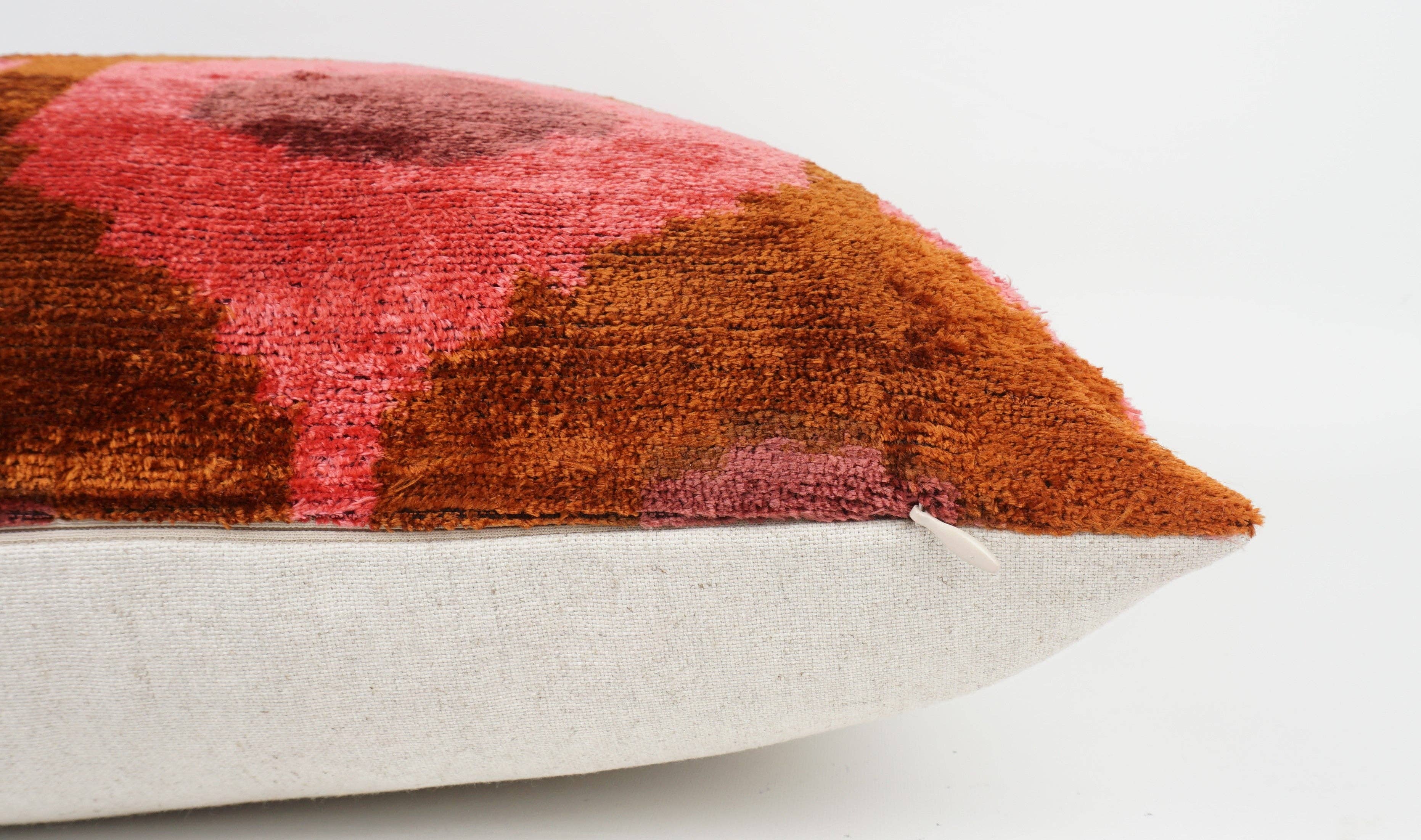 MD Home - Wholesale Throw Pillow Cover - HANDMADE- IKAT SILK/VELVET PILLOWCASE 20"x20"3