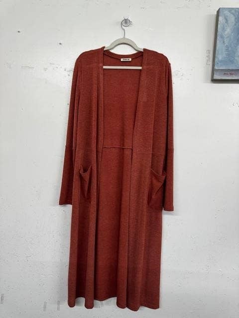 T8341 PLUS- LANGER CARDIGAN für den Großhandel von Blumin Apparel