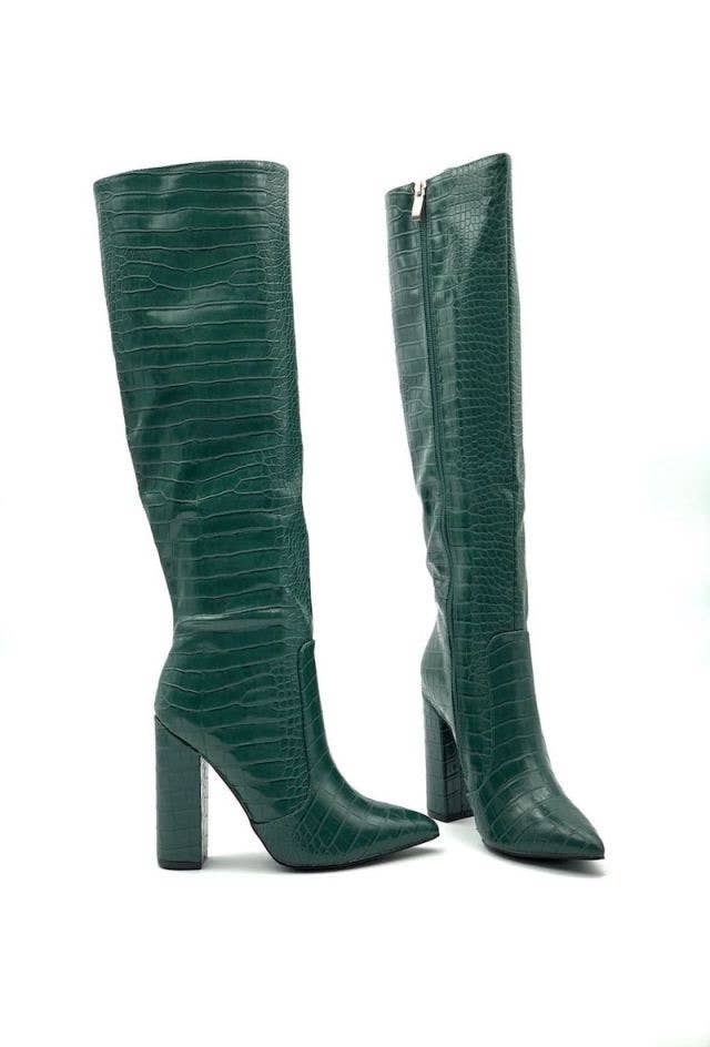 Stephan Paris - Wholesale Boots - Women's - C-132b crocodile pattern pointed boots9