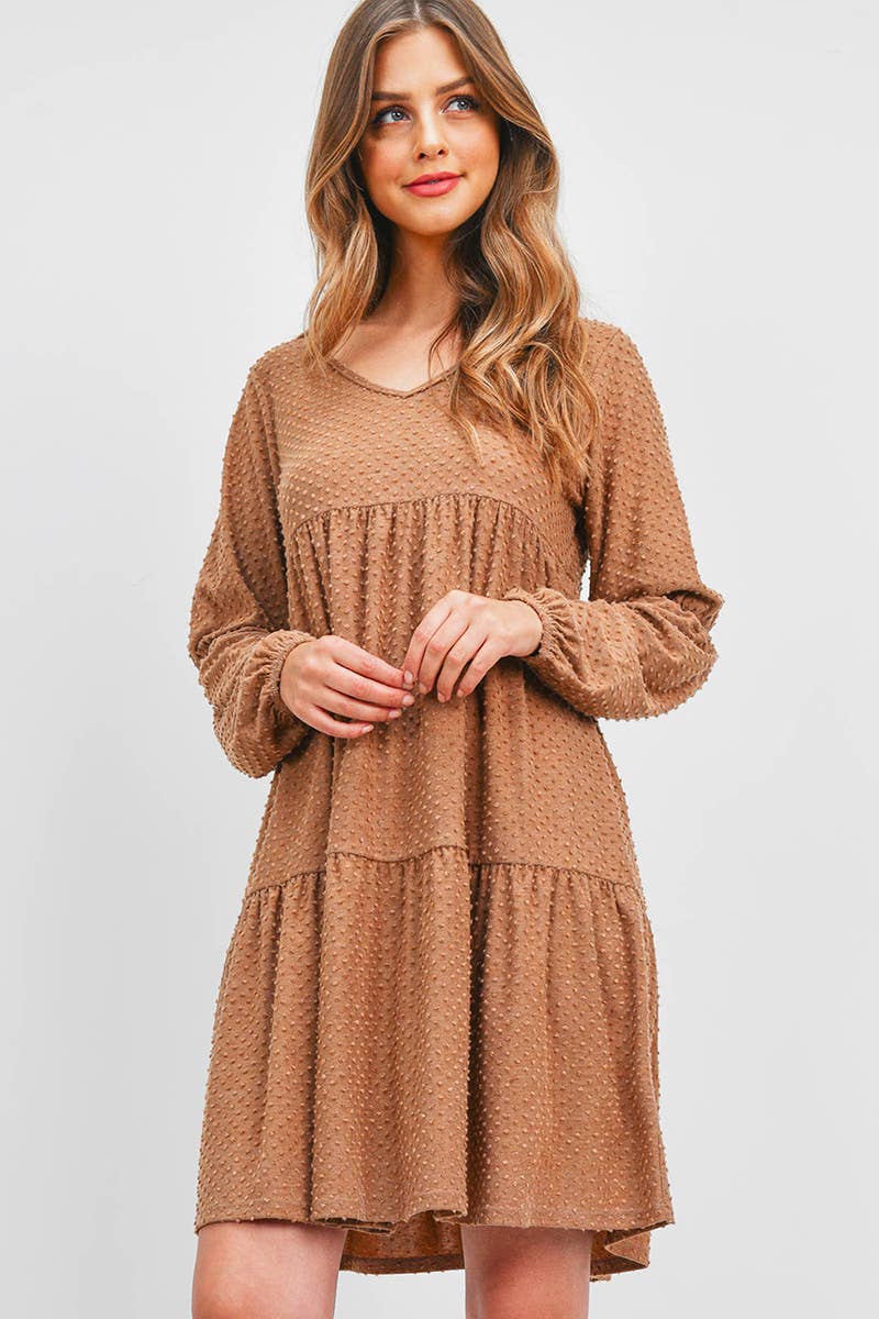 You & Me - Vendita all'ingrosso Vestito - Donna - PPD1246-ABITO A POIS SVIZZERI CON VOLANT CON MANICHE A SBUFFO8