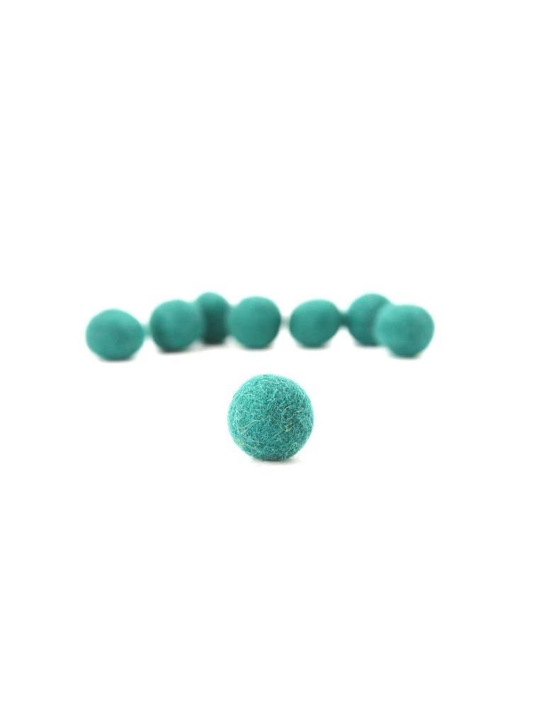 Woollyfelt – wholesale Decorative tabletop object – Jade Green Felt Pom Poms | 2 CM3
