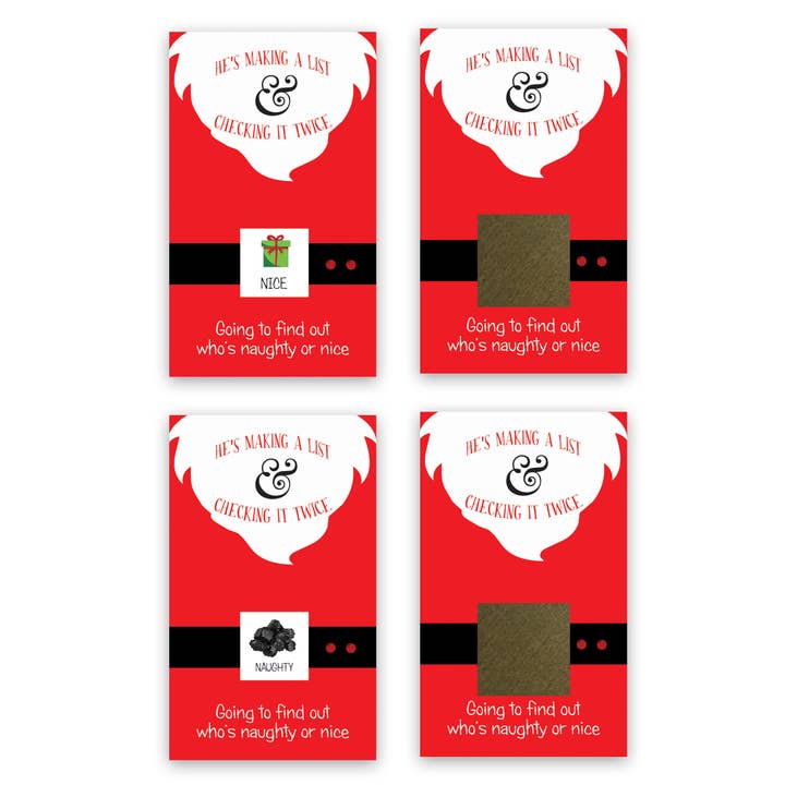 My Scratch Offs - Wholesale Card Game - 50 Santa Naughty Nice Christmas Party Scratch Off Game Cards