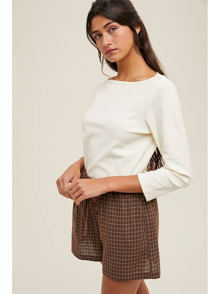 Wishlist Apparel - Wholesale Knit Top - Women's - BASIC BOAT NECK KNIT TOP / WL25-114742