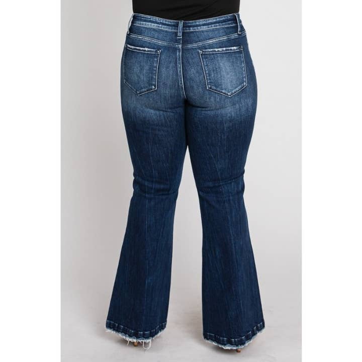 DARK Plus - Mid Rise Stretch Flare With Trouser Hem for wholesale on Faire9