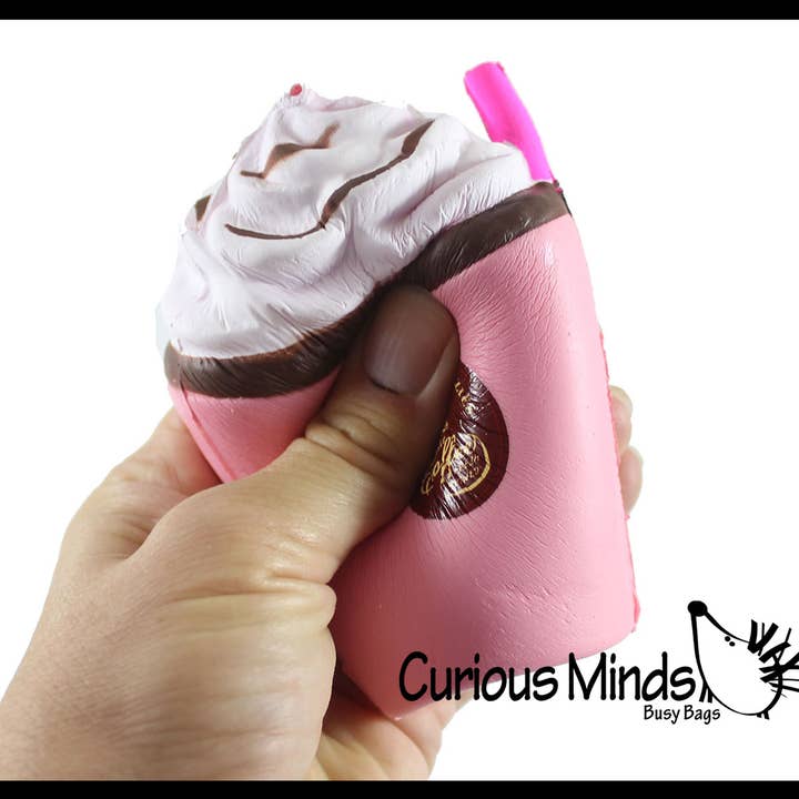 Curious Minds Toys - Wholesale Fidget Toy - Kids - 1 Coffee Latte Slow Rise Squishy Fidget Toy - Soft Foam Stre2
