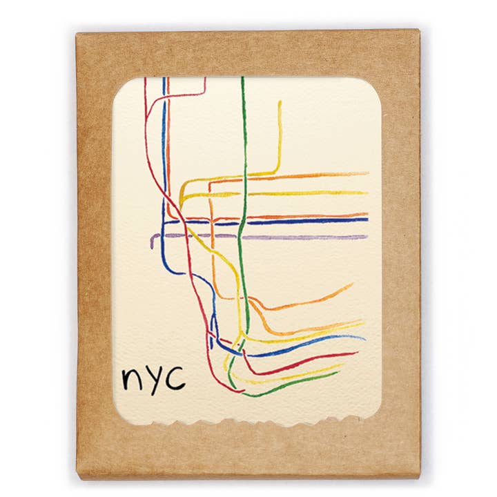 Pack of Cards - Miscellaneous - New York Subway Map for wholesale by Piccola Arte