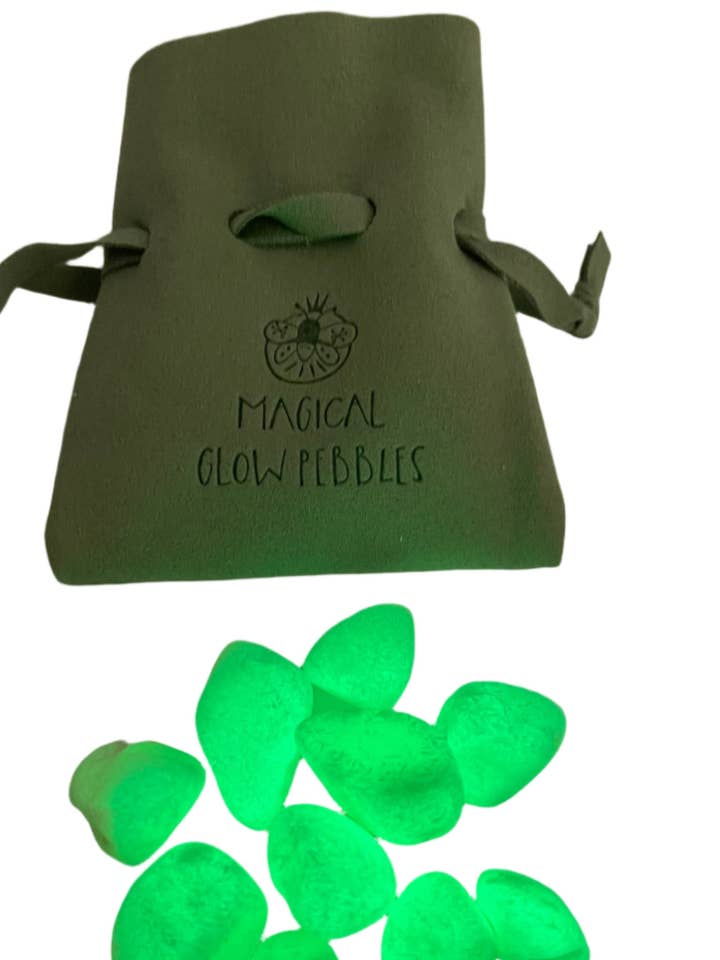 Super Bright Glow Pebbles - Green for wholesale by Firefly Adventures LLC