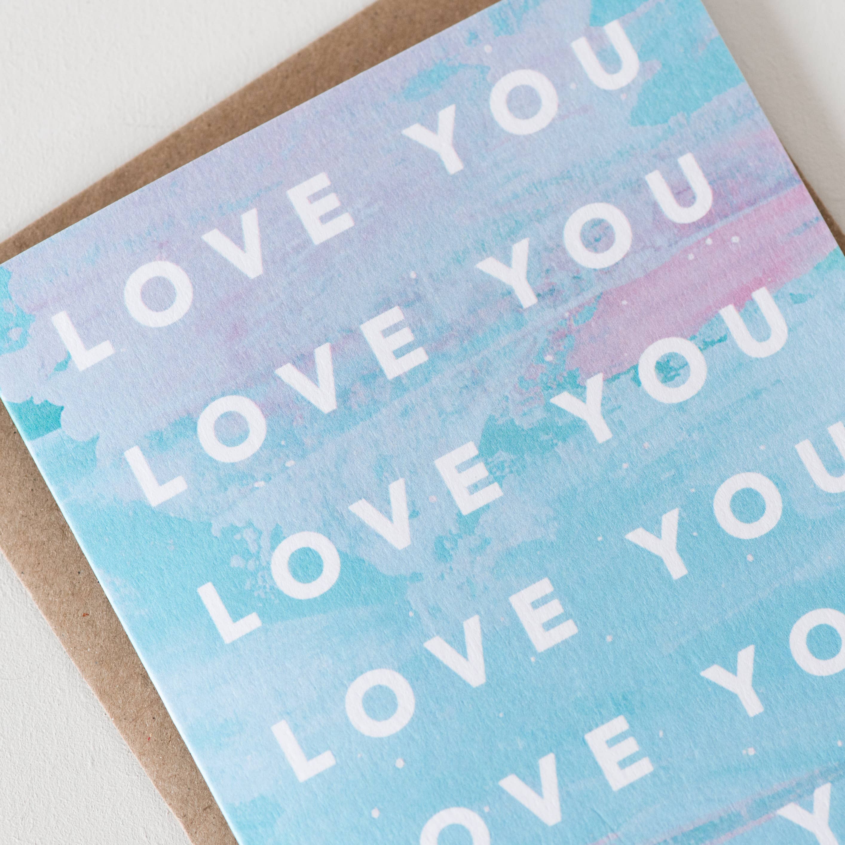 Joy Jen Studio - Vente Cartes de déclaration d'amour - Carte « Love You » de Sunset Sky2