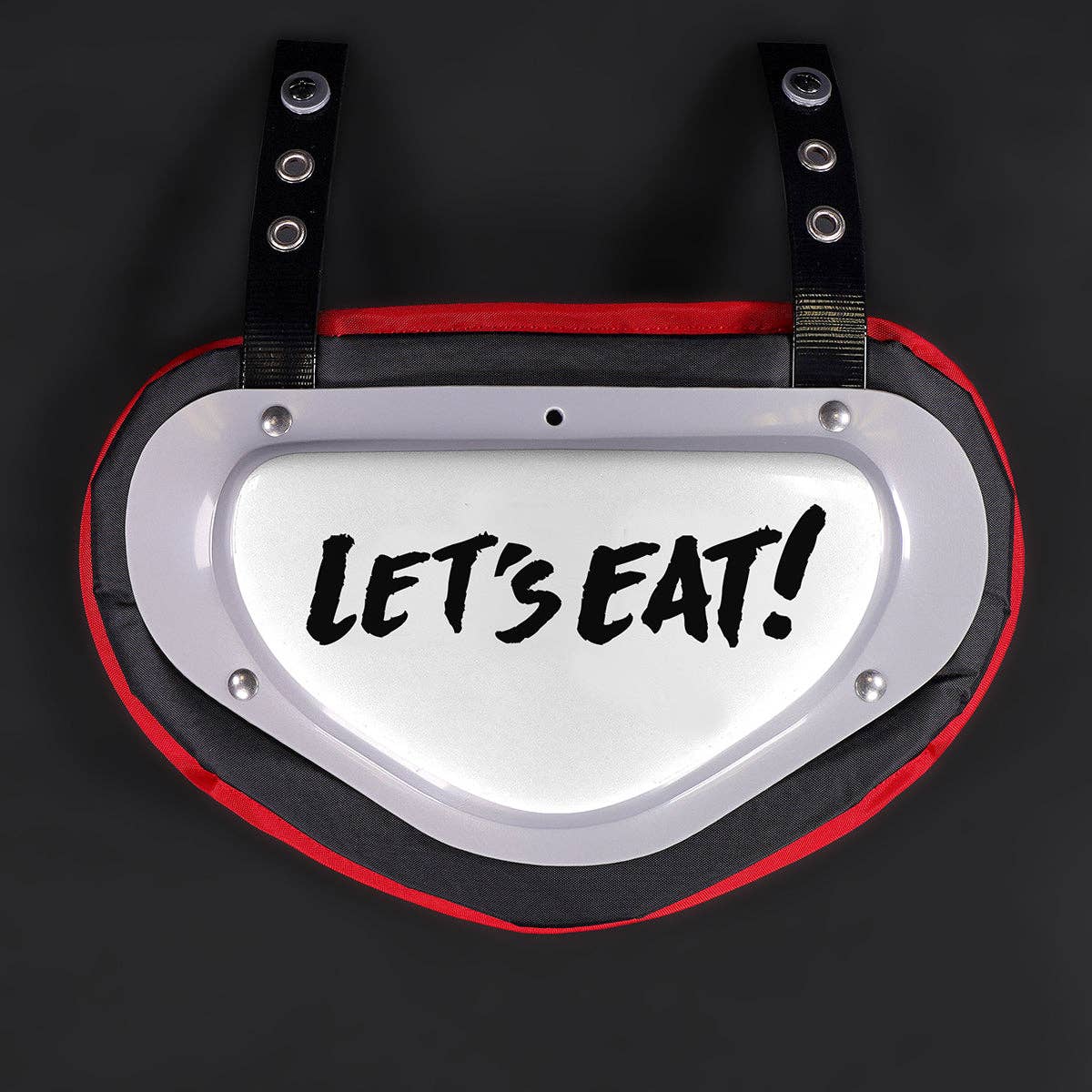 White Let's Eat Sticker for Back Plate for wholesale on Faire7