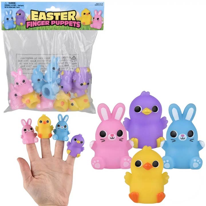 Easter Finger Puppets Kids Toy- Assorted for wholesale by JSBlueRidge Toys