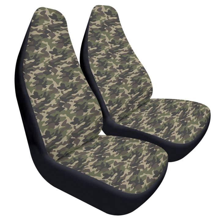 Camouflage Vehicle Front Bucket Seat Covers for wholesale by Pioneer Kitty Market